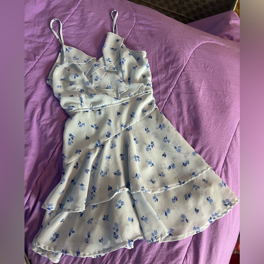 Blue Floral Romper